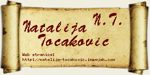 Natalija Točaković vizit kartica